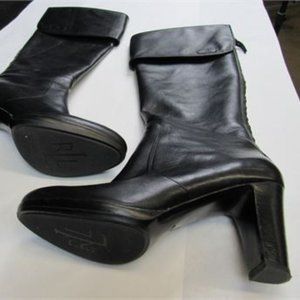 Ralph Lauren Mallarie Black Burnished Boots